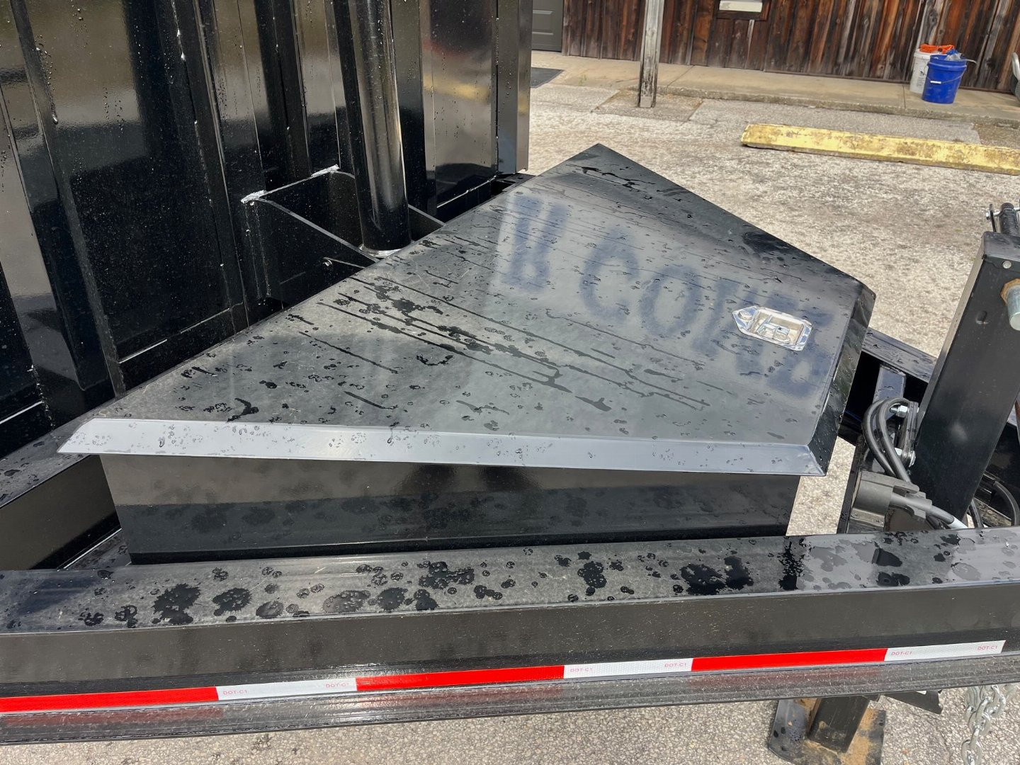 New 2025 Caliber Trailer Mfg 7x14x4 14K Tandem Dump Black