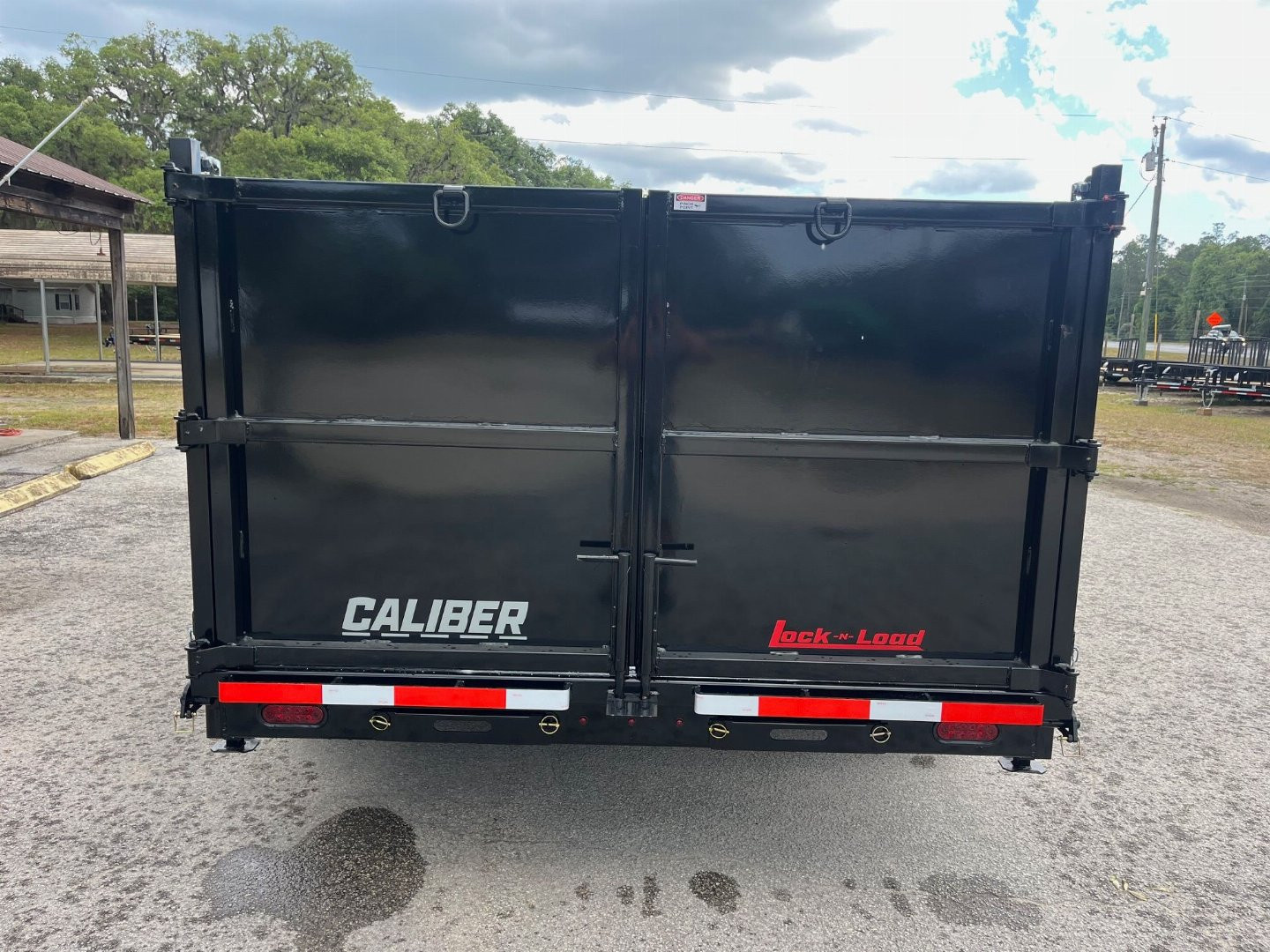 New 2025 Caliber Trailer Mfg 7x14x4 14K Tandem Dump Black