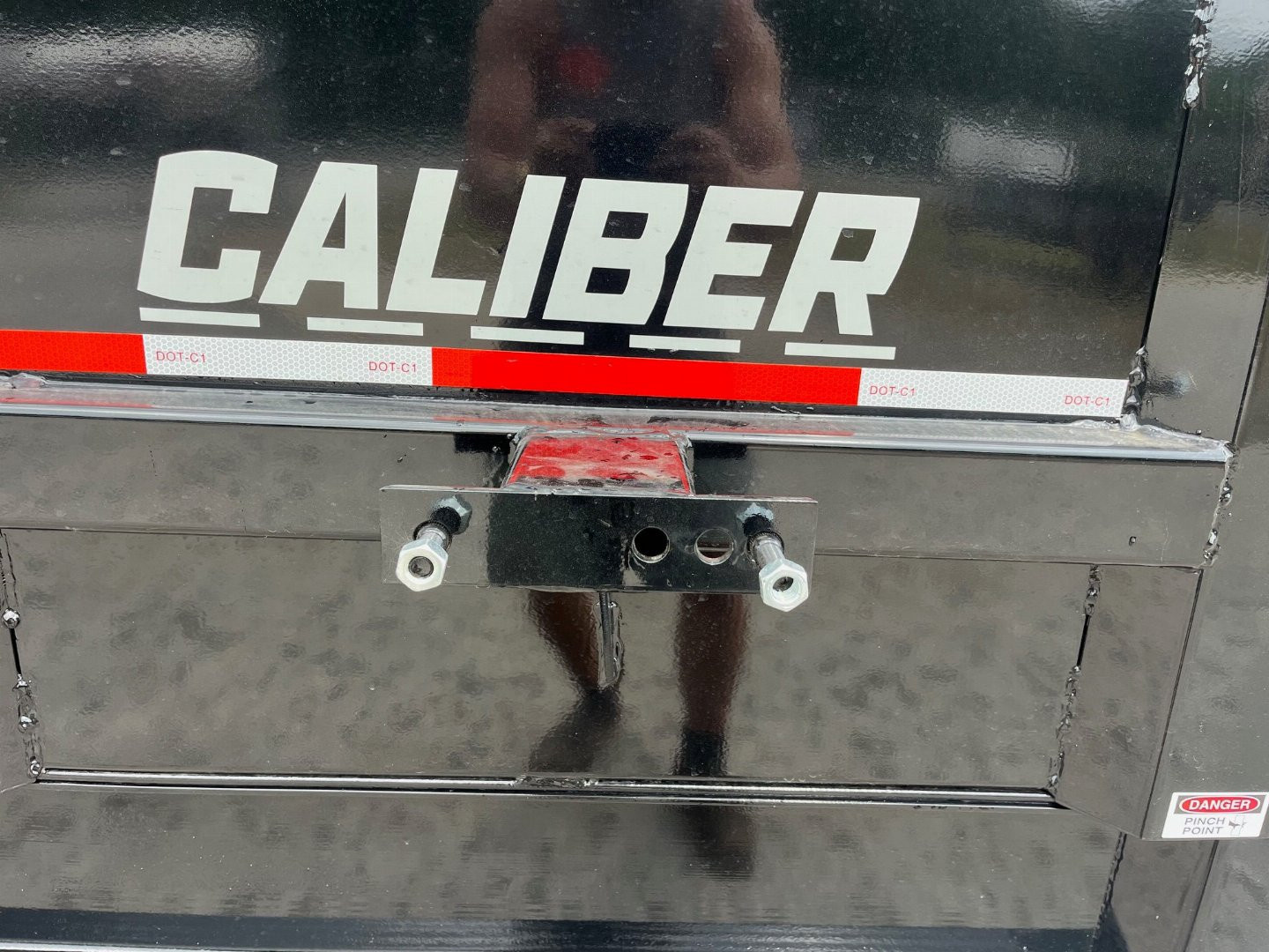 New 2025 Caliber Trailer Mfg 7x14x4 14K Tandem Dump Black