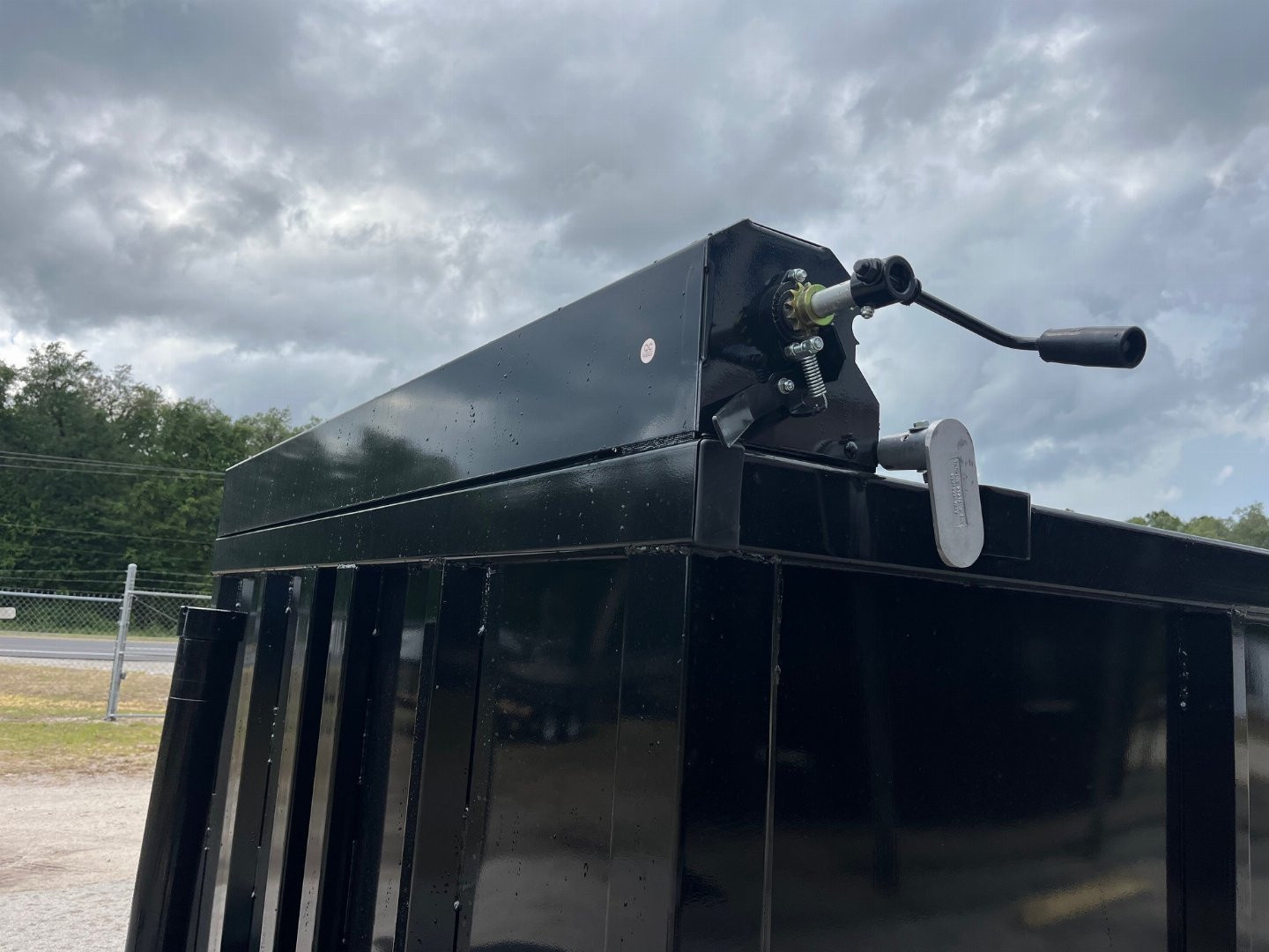 New 2025 Caliber Trailer Mfg 7x14x4 14K Tandem Dump Black