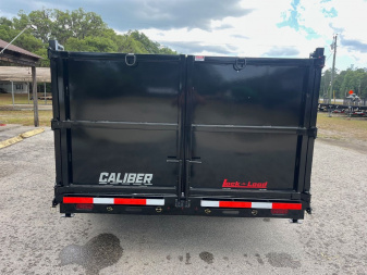 New 2025 Caliber Trailer Mfg 7x14x4 14K Tandem Dump Black