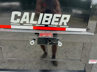 New 2025 Caliber Trailer Mfg 7x14x4 14K Tandem Dump Black