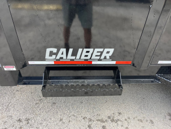 New 2025 Caliber Trailer Mfg 7x14x4 14K Tandem Dump Black