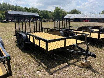 New 2025 Caliber Trailer Mfg 7 x 14 7K Tandem Utility Trailer