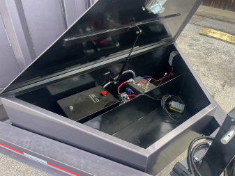 New 2025 Caliber Trailer Mfg 7x14x4 Caliber Trailer Mfg 14K Tandem Dump Gray Dump Trailer