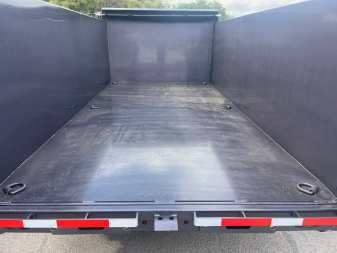 New 2025 Caliber Trailer Mfg 7x14x4 Caliber Trailer Mfg 14K Tandem Dump Gray Dump Trailer