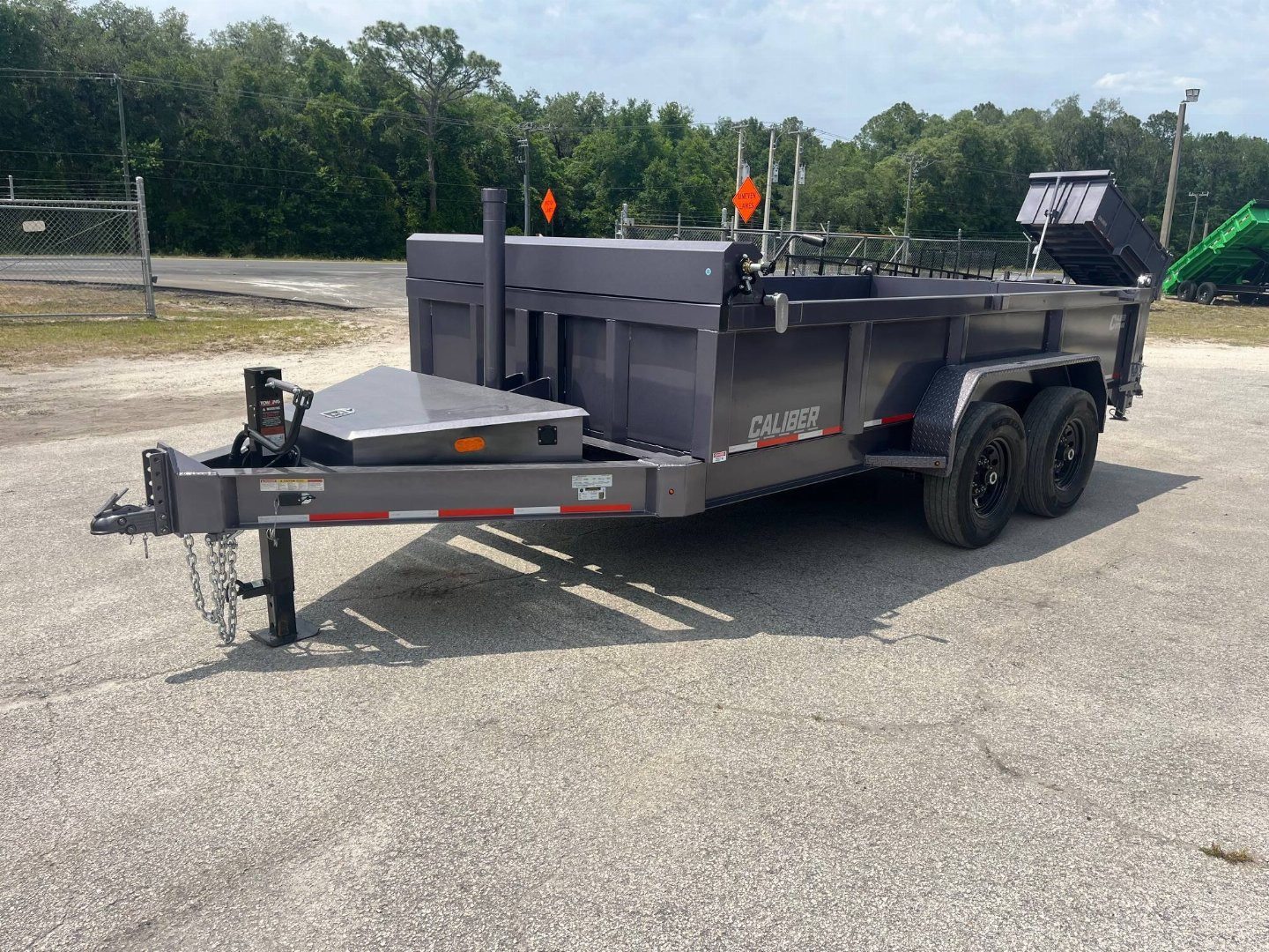 New 2025 Caliber Trailer Mfg 7x14x2 14K Dump Gray