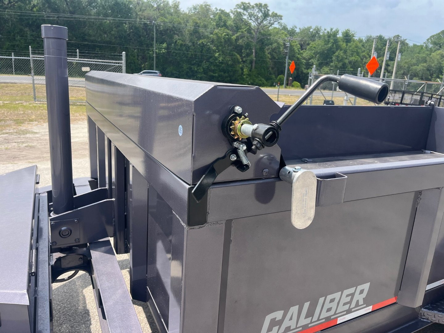 New 2025 Caliber Trailer Mfg 7x14x2 14K Dump Gray