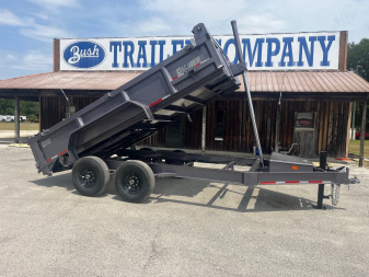 New 2025 Caliber Trailer Mfg 7x14x2 14K Dump Gray