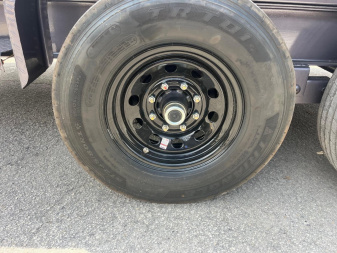 New 2025 Caliber Trailer Mfg 7x14x2 14K Dump Gray