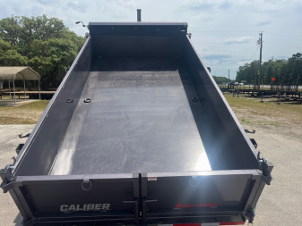 New 2025 Caliber Trailer Mfg 7x14x2 14K Dump Gray