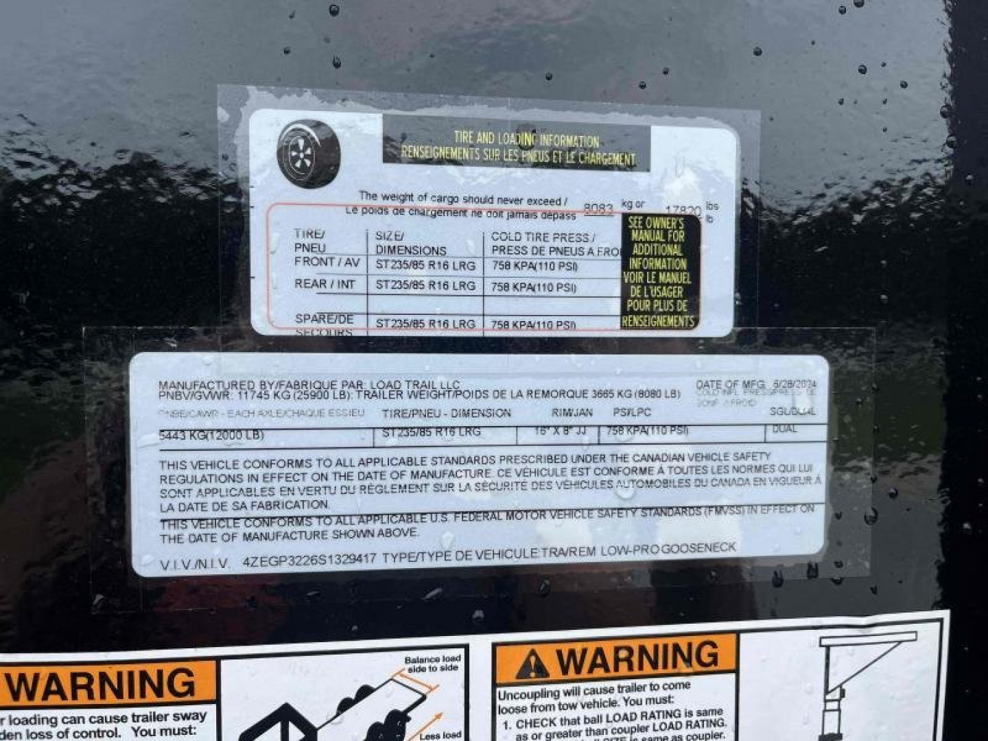 New 2025 Load Trail 102 X 30 Tandem Low-Pro Gooseneck