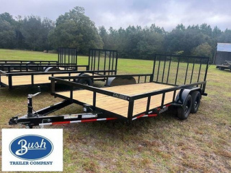New 2025 Caliber Trailer Mfg 7 x 16 Tandem Utility Trailer