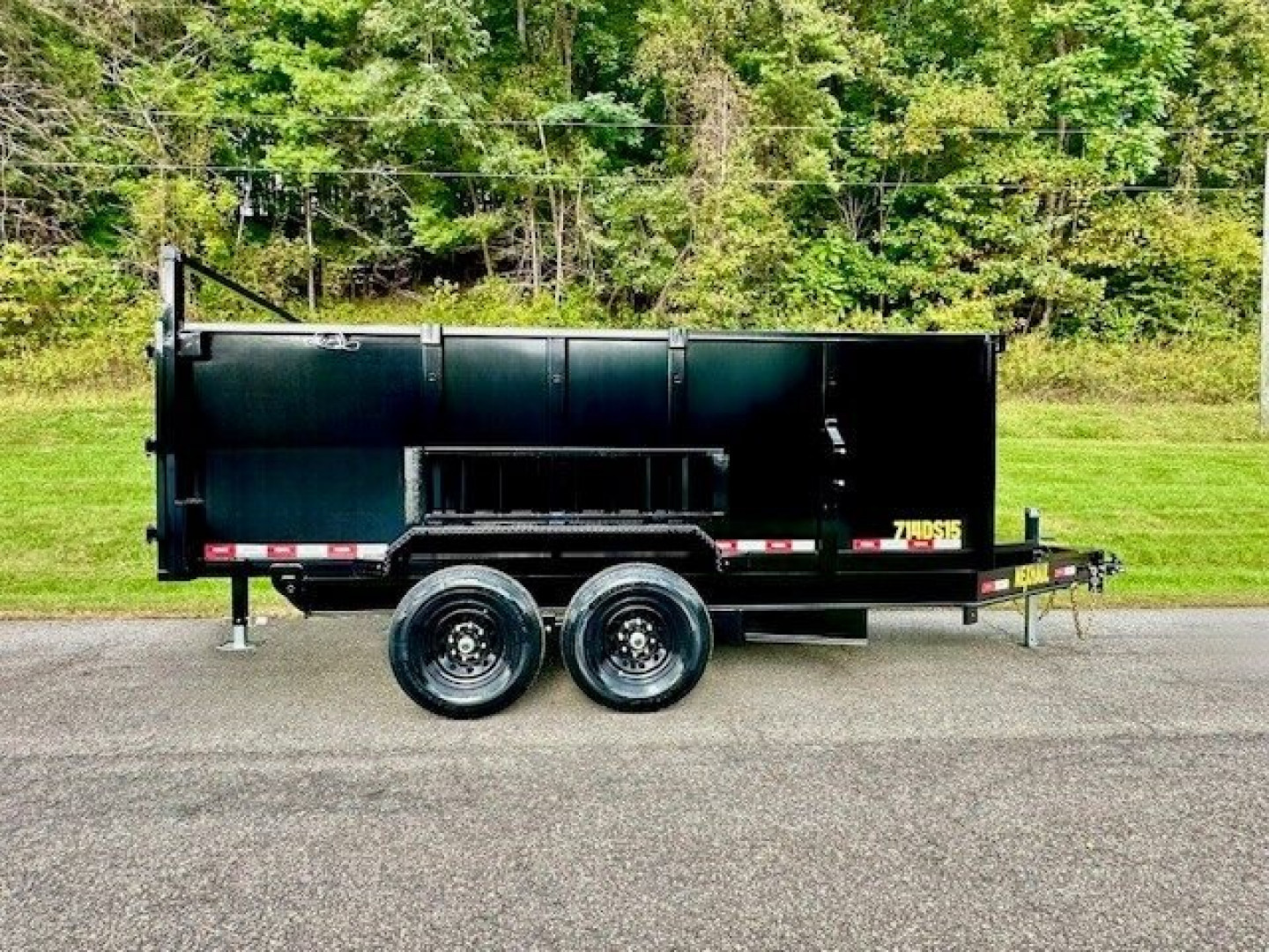 New 2025 NEXHAUL 7X14 Dump Trailer w/4ft Walls 15K
