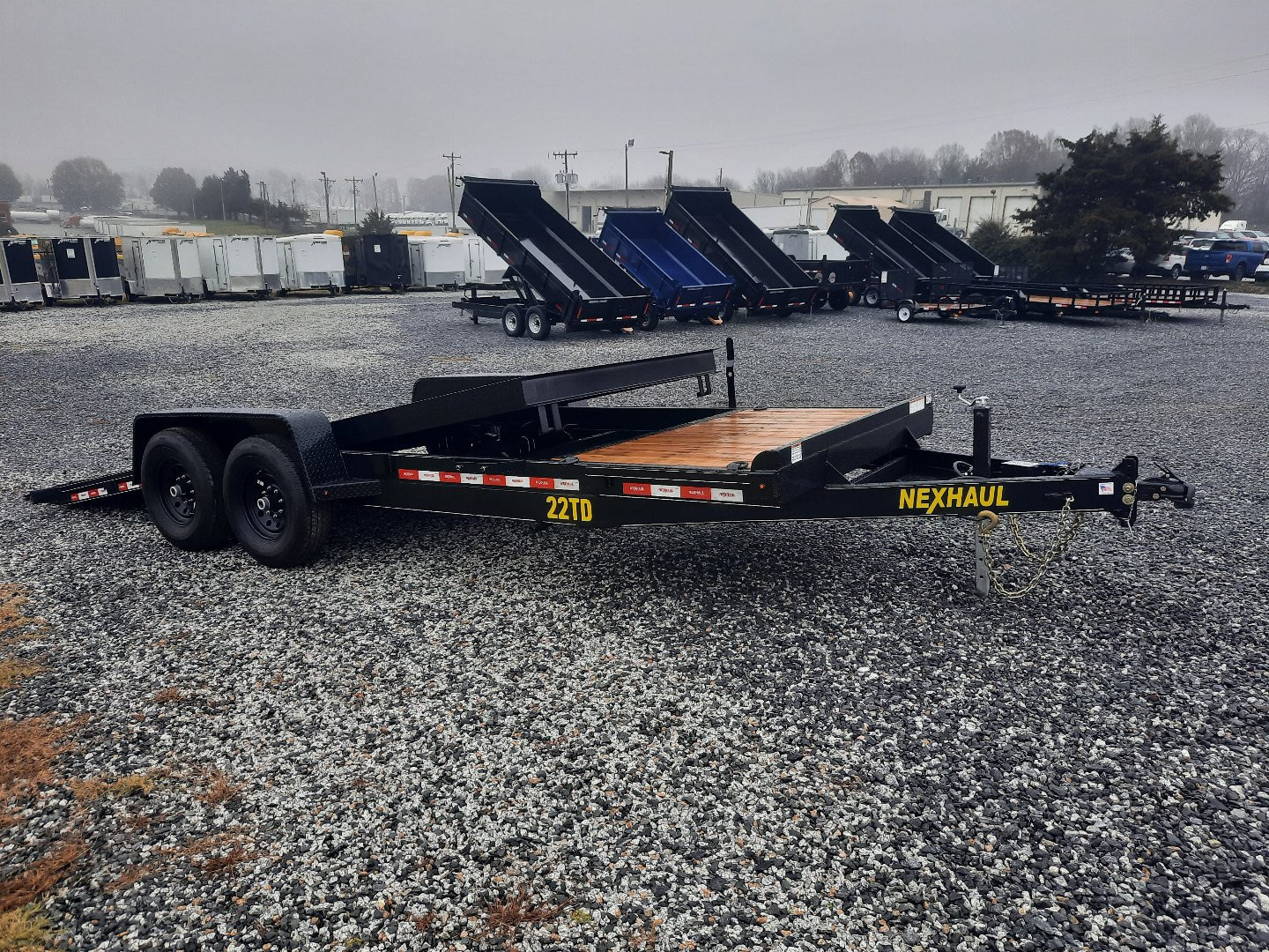New 2025 NEXHAUL 7X22 Tilt Deck 15K Equipment Trailer