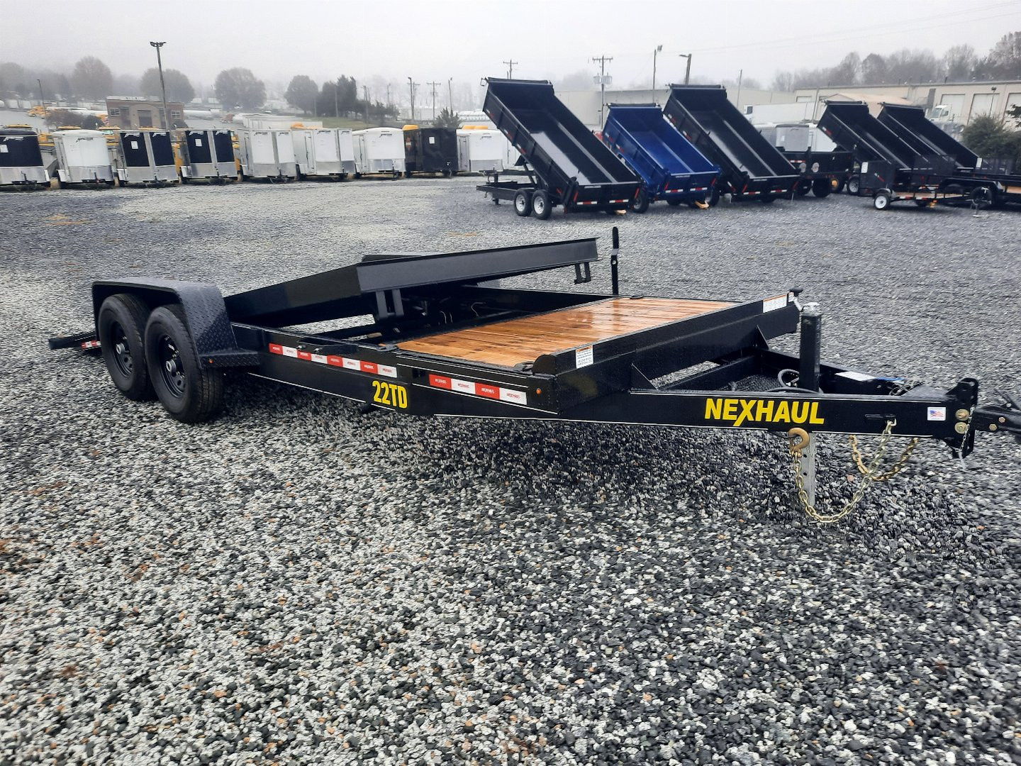 New 2025 NEXHAUL 7X22 Tilt Deck 15K Equipment Trailer