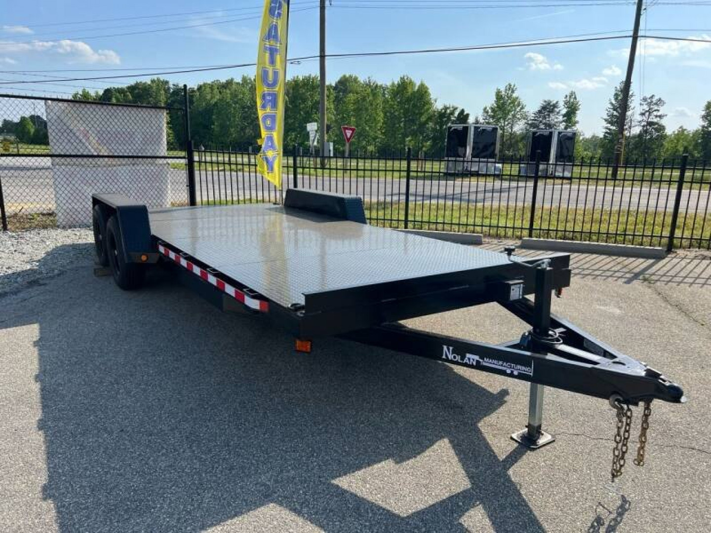 New NOLAN 7X18 Metal Deck Car Hauler