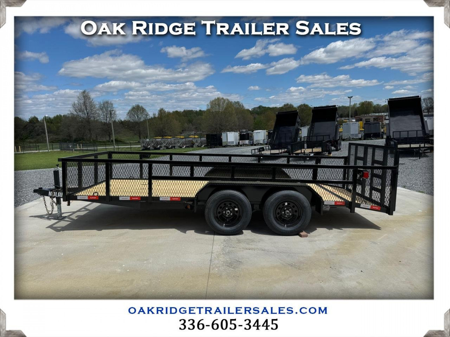 New NOLAN 6X16 Utility Trailer w/2ft Mesh Sides