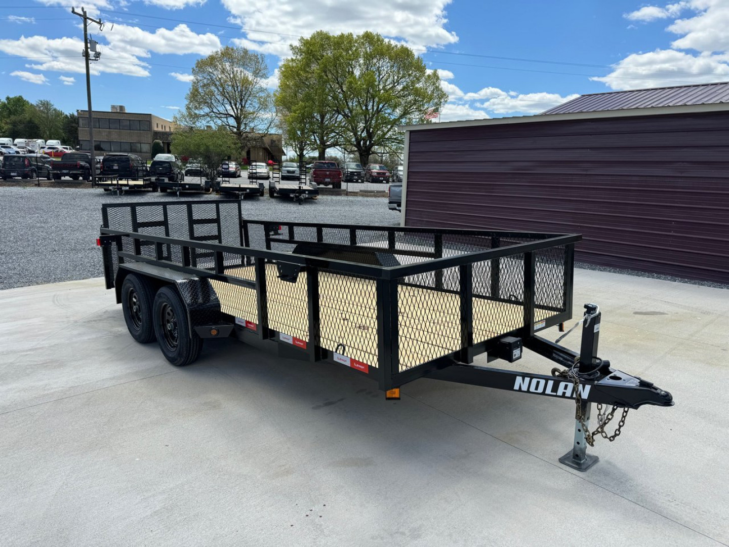 New NOLAN 6X16 Utility Trailer w/2ft Mesh Sides