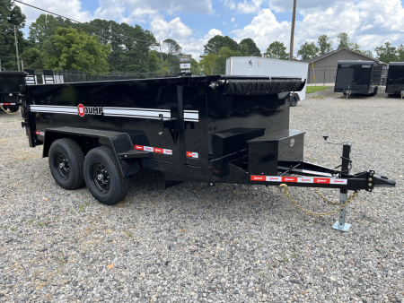 New 2025 U-Dump 6'x12'x31  Pro-Lite Low-Profile Dump Trailer, 10K GVWR, Tarp & Roller, Slide-Out Ramps