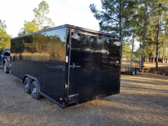 New 8.5x20 Blackout Elite Enclosed Car Hauler Rock Solid Cargo
