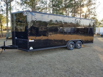 New 8.5x20 Blackout Elite Enclosed Car Hauler Rock Solid Cargo
