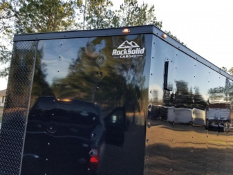 New 8.5x20 Blackout Elite Enclosed Car Hauler Rock Solid Cargo