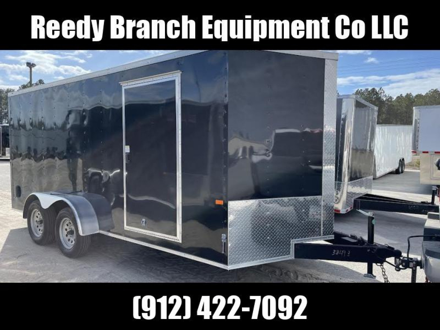 New 7x16 Black -Rock Solid Cargo Enclosed Trailer