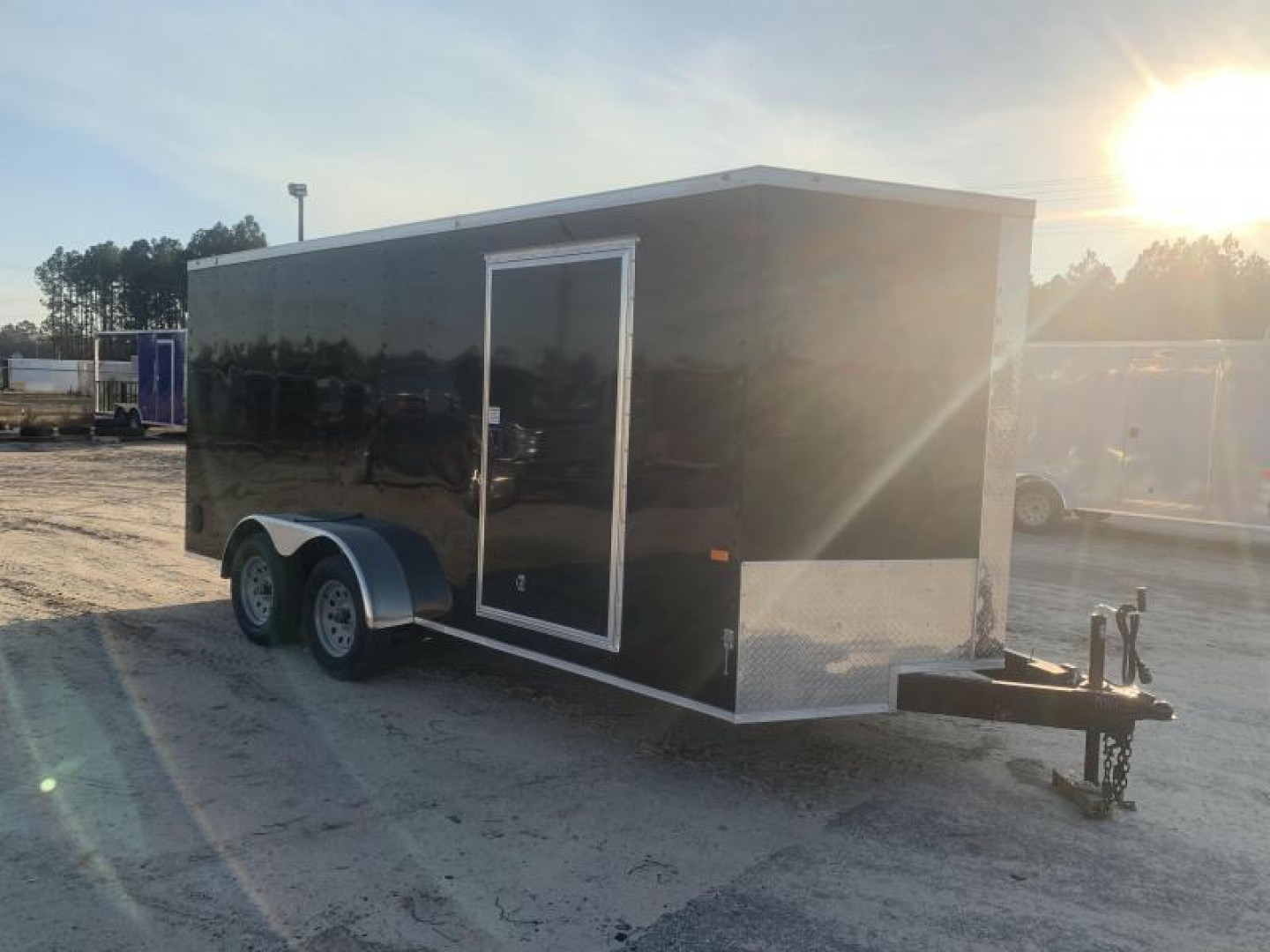 New 7x16 Black -Rock Solid Cargo Enclosed Trailer