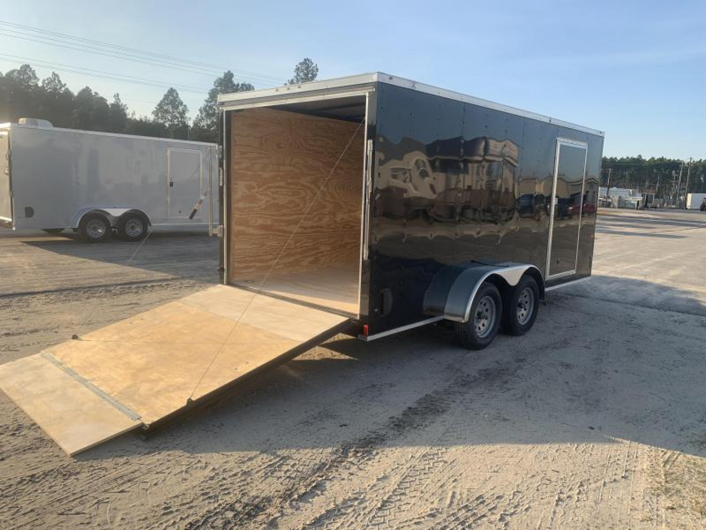 New 7x16 Black -Rock Solid Cargo Enclosed Trailer