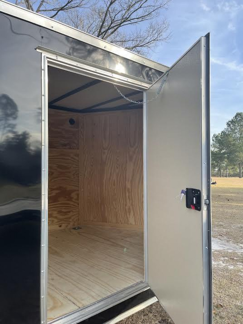 New 7x16 Black -Rock Solid Cargo Enclosed Trailer