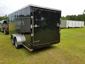 New 7x16 Black -Rock Solid Cargo Enclosed Trailer