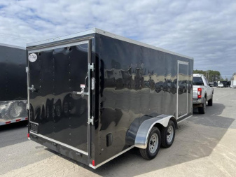New 7x16 Black -Rock Solid Cargo Enclosed Trailer