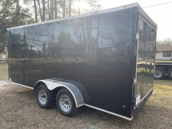 New 7x16 Black -Rock Solid Cargo Enclosed Trailer