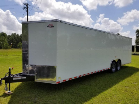 New 8.5x28' Enclosed Car Hauler Polycore (14K GVWR) |  Rock Solid Cargo