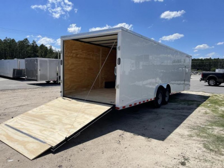 New 8.5x28' Enclosed Car Hauler Polycore (14K GVWR) |  Rock Solid Cargo