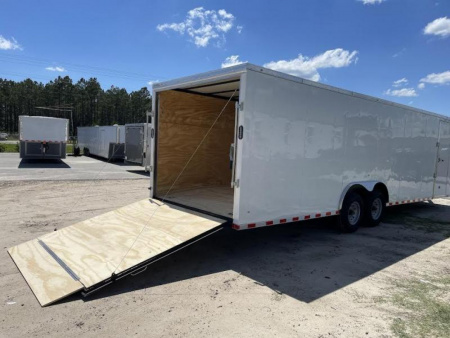 New 8.5x28' Enclosed Car Hauler Polycore (14K GVWR) |  Rock Solid Cargo
