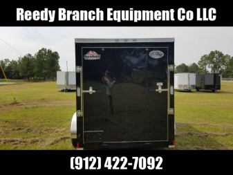 New 6x12TA Black Enclosed Trailer Rock Solid Cargo