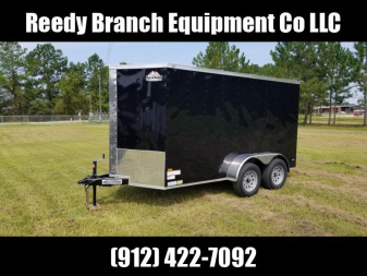 New 6x12TA Black Enclosed Trailer Rock Solid Cargo