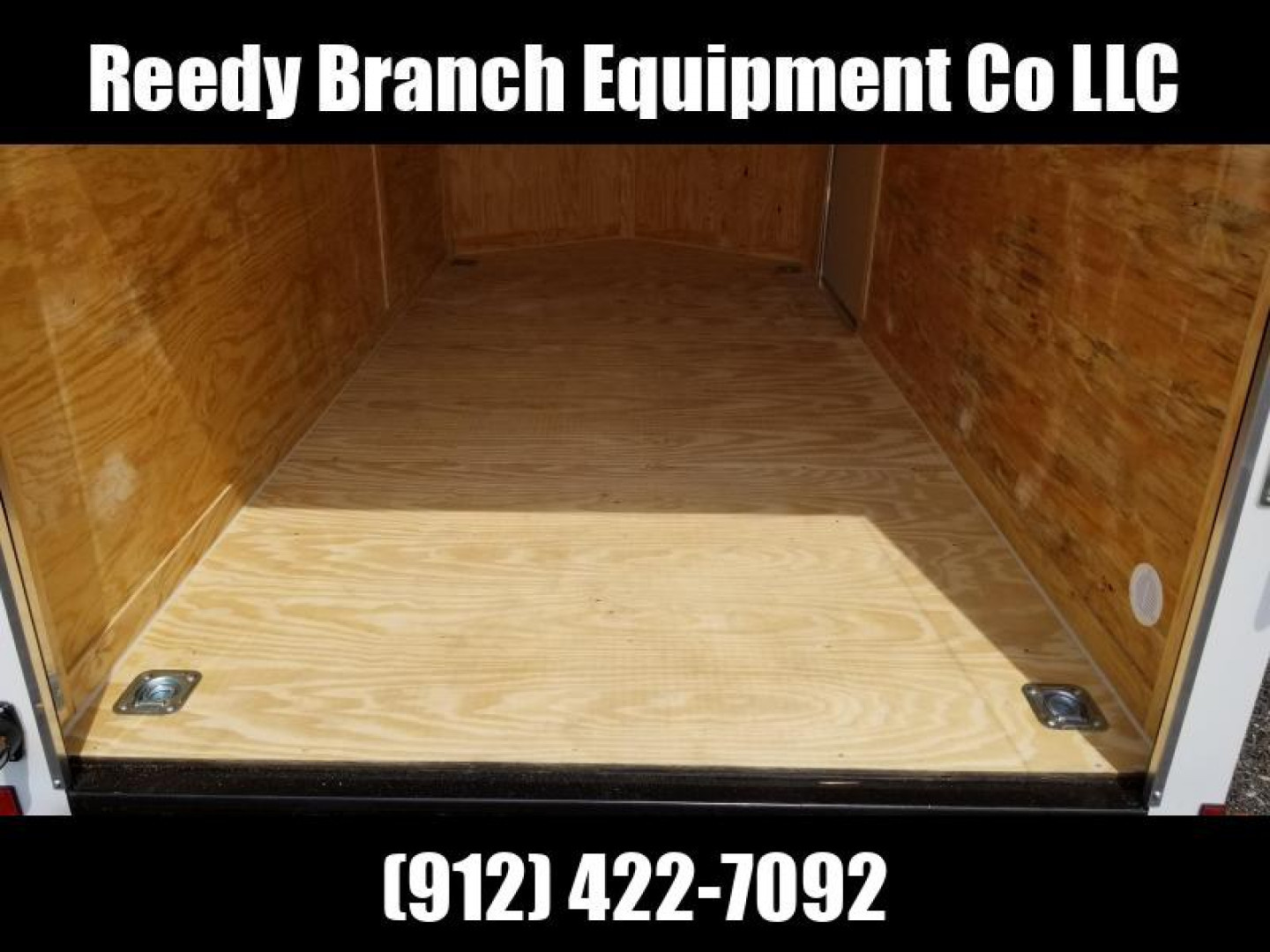 New 6x12 Tandem Axle White Rock Solid Cargo Enclosed Trailer