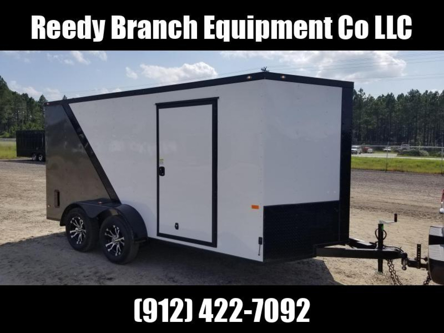 New 7x16 Blackout Elite Rock Solid Cargo (White/Ch.Gray)