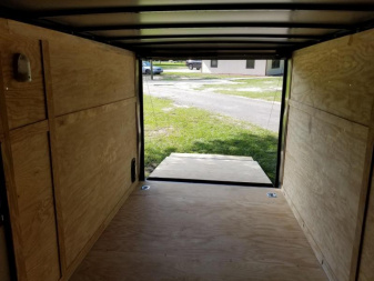 New 7x16 Blackout Elite Rock Solid Cargo (White/Ch.Gray)