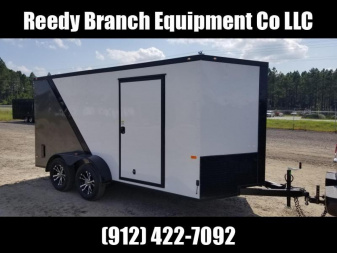 New 7x16 Blackout Elite Rock Solid Cargo (White/Ch.Gray)