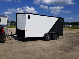 New 7x16 Blackout Elite Rock Solid Cargo (White/Ch.Gray)