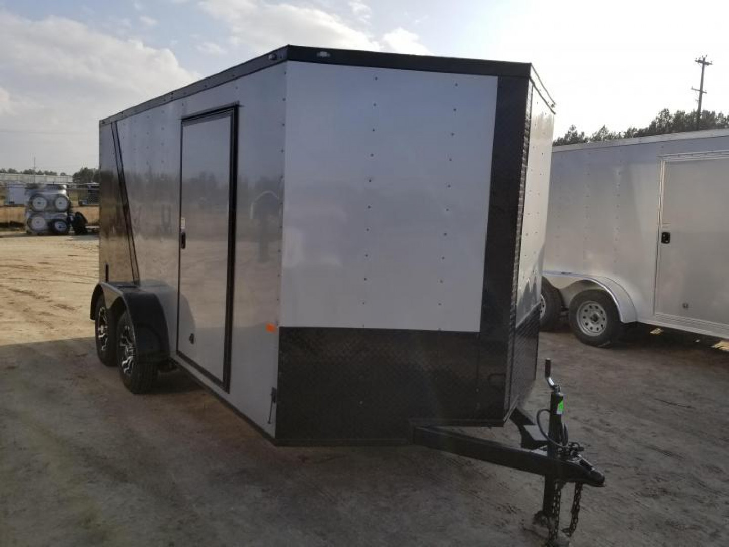 New 7x14 Blackout Elite (Silver Frost/Ch.Gray) Rock Solid Cargo