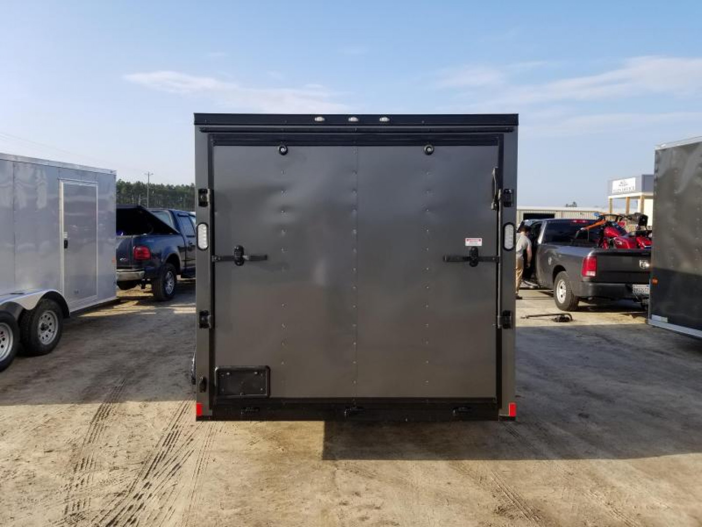 New 7x14 Blackout Elite (Silver Frost/Ch.Gray) Rock Solid Cargo