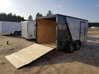 New 7x14 Blackout Elite (Silver Frost/Ch.Gray) Rock Solid Cargo