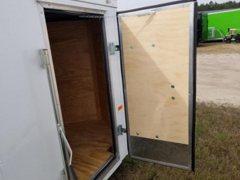 New 5x8 Enclosed Cargo Trailer. Buy an enclosed trailer to keep your tools out of the weather!