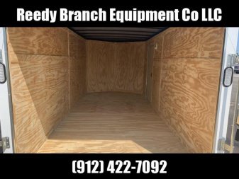 New 7x16 White Enclosed Rock Solid Cargo Trailer