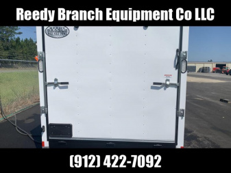 New 7x16 White Enclosed Rock Solid Cargo Trailer